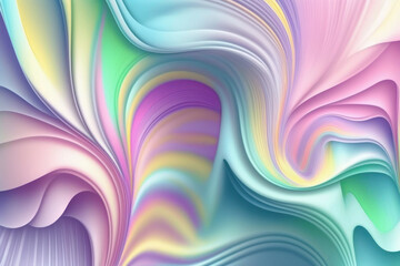 pastel wave desktop background, wallpaper Generative AI, Generativ, KI
