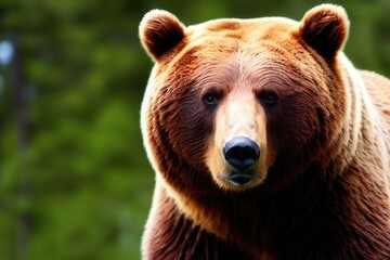 Fototapeta premium High-Resolution Image of Majestic Bear in its Natural Habitat, Perfect for Adding a Grand and Impressive Element to any Design Project
