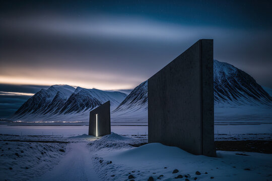 Svelbard, Arctic Circle, Longyeerbyen, Norway November 18, 2021 The Norwegian Archipelago Of Svalard, Also Called Signsbergen Or Sponte, Is Located In The Arctic Ocean. Global Seed Vault, Op