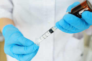 cosmetologist makes a mesotherapy or plasmolifting procedure for the patient. Biorevitalization is...