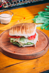 Chicken and sandwich