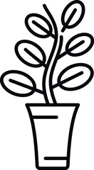 Summer plant pot icon outline vector. Modern nature. Indoor garden