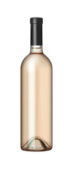 White wine bottle isolated on a transparent background