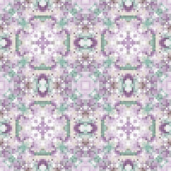 Mediterranean mosaic seamless pattern design.