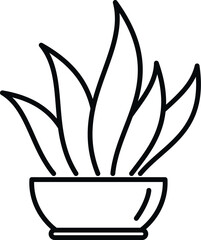 Indoor plant icon outline vector. Modern nature. Home pot