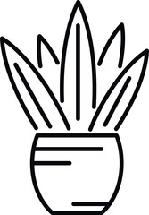 Garden planter icon outline vector. Nature pot. Art summer