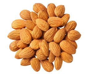 Delicious almonds cut out