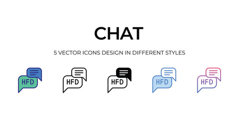 chat Icons Set vector Illustration.
