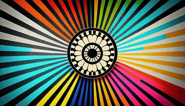 Television Test Pattern Background - Generative Ai