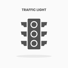 Traffic Light icon vector illustration glyph style. Great used for web, app, digital product, presentation, UI and many more.