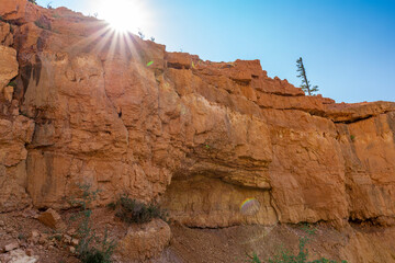 Hiking the scenic Strawberry Point waterfall trail in Utah.