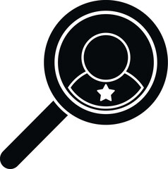 Search brand ambassador icon simple vector. Social media. Pr celebrity