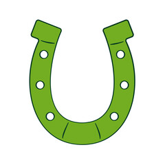 Horseshoe. St. Patrick's Day. Vector illustration. Isolated on white background