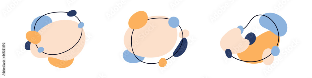 Canvas Prints splodge art vector illustration. collection of liquid shape, abstract blob elements, irregular graph