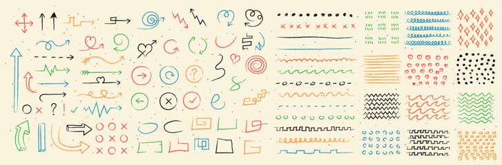 Various Doodle Sketch set