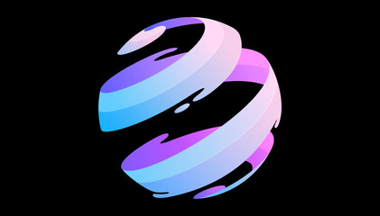 Circulo multicolor con fondo negro