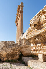 Ruins of the Jupiter Temple at Baalbek, Lebanon