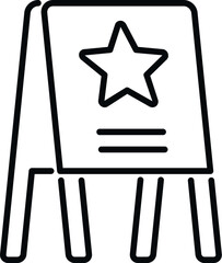 Brand board icon outline vector. Social marketing. Public advocate