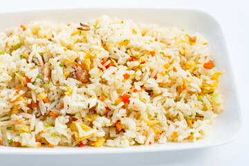 Crab fried rice on plate