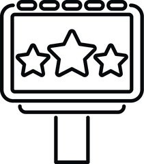 Obraz premium Brand billboard icon outline vector. Public media. Chat program
