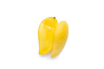 Tropical fruit, Mango on white background.