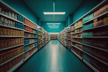 image, of a supermarket,generative ai