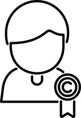 Brand ambassador icon outline vector. Social media. Public gift