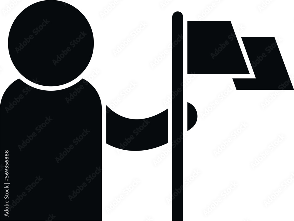 Poster flag target value icon simple vector. core purpose. corporate service