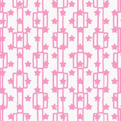 Gender neutral floral seamless vector background. Simple whimsical romantic 2 tone pattern. Kids nursery wallpaper or scandi all over print.