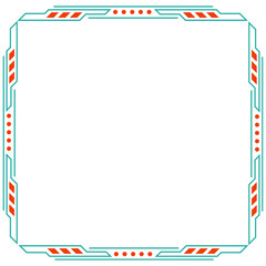 Simple and floral frame and square border
