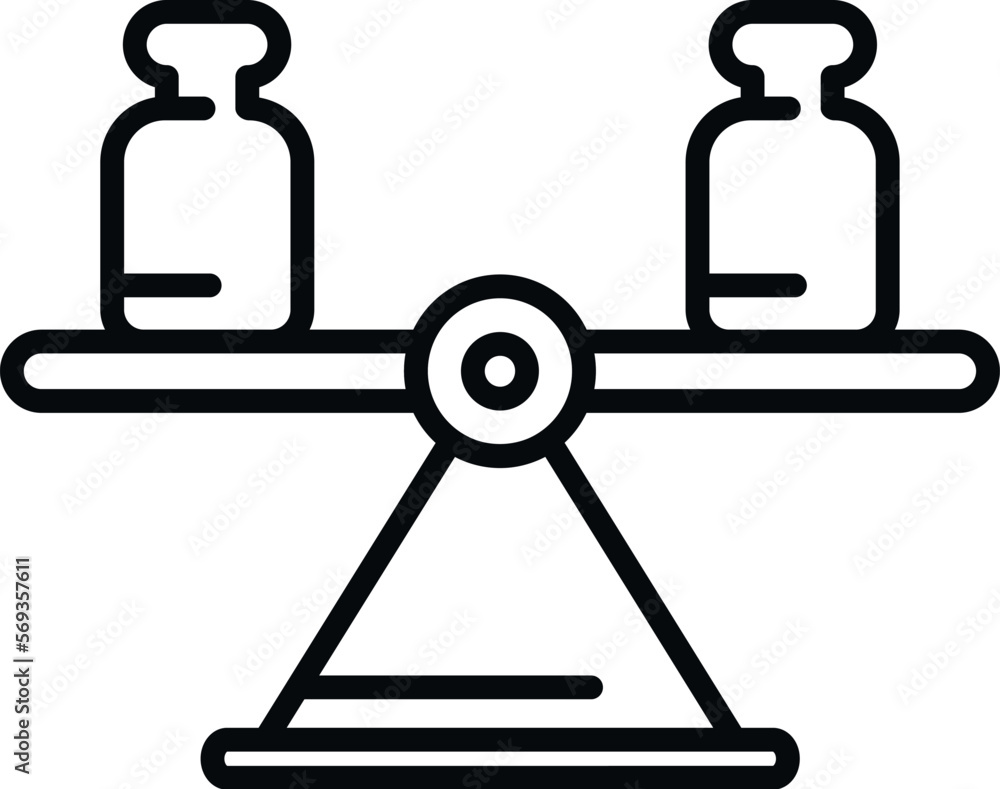 Poster balance core values icon outline vector. value purpose. trust integrity