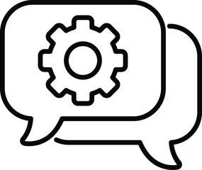 Chat core values icon outline vector. Business purpose. Service goal
