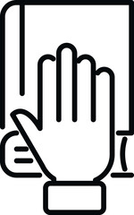 Book trust icon outline vector. Core value. Social passion