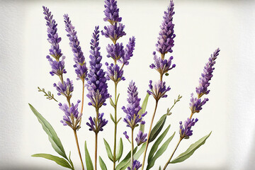 Lavender Flowers, Illustration, Generative AI