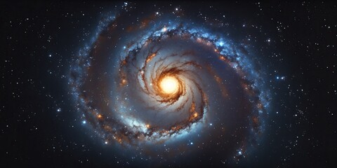 Obraz na płótnie Canvas Spiral Galaxy Space Pattern Background. Generative AI.