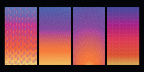 Modern color gradients background screen design for mobile app.