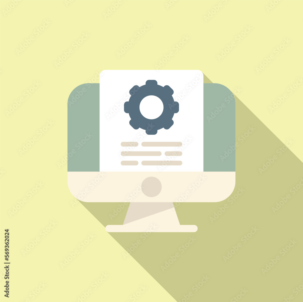 Poster project document icon flat vector. data support. help guide