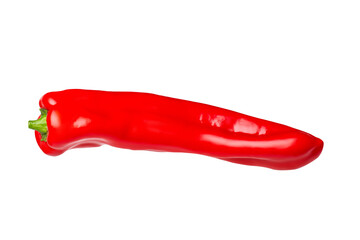 Fresh red capsicum sweet pepper isolated.