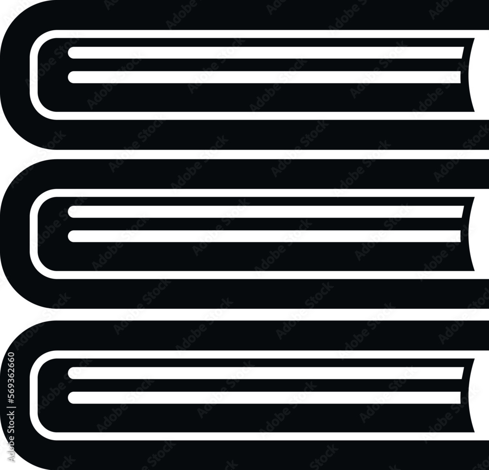 Poster technical book stack icon simple vector. data support. report help