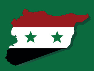Syria flag. Syria map and flag illustration. Vector