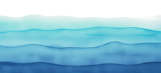 blue water background blue waves - watercolor - generative ai