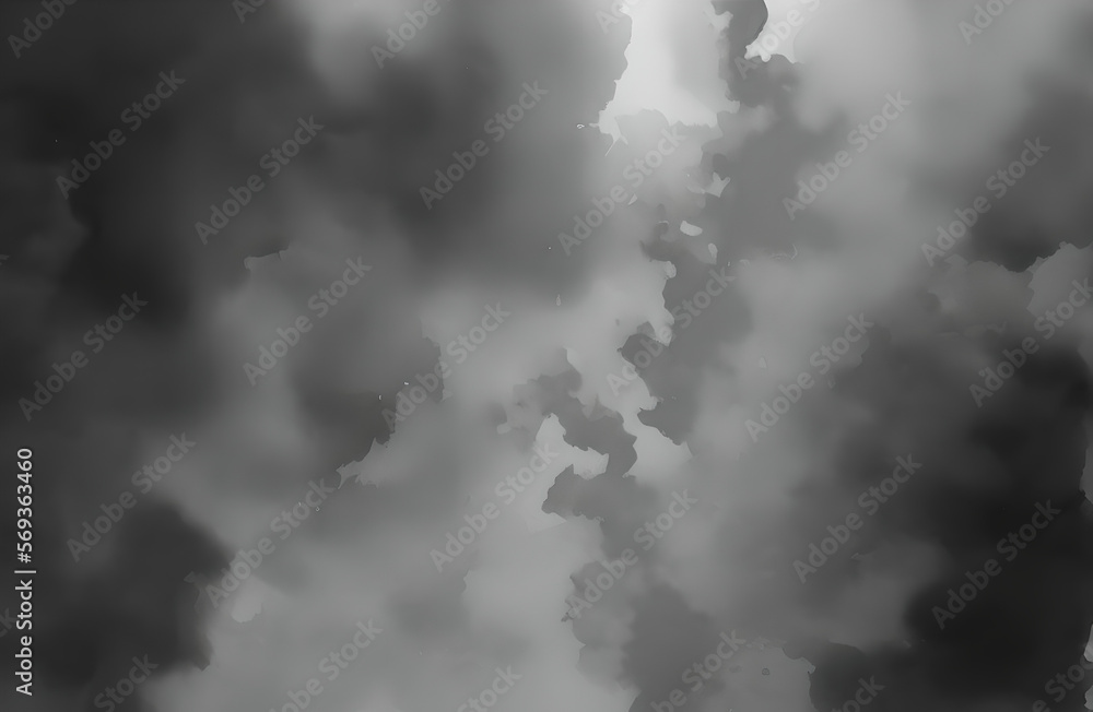 Canvas Prints a texture with grey watercolor running into each other - generative ai