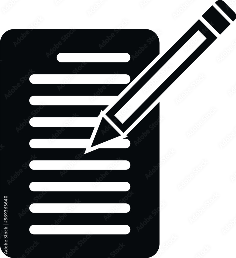 Poster write technical document icon simple vector. paper manual. help project