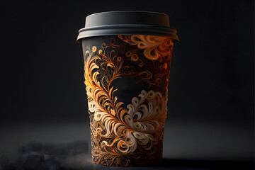 Painting of an Abstract Cup of Coffee