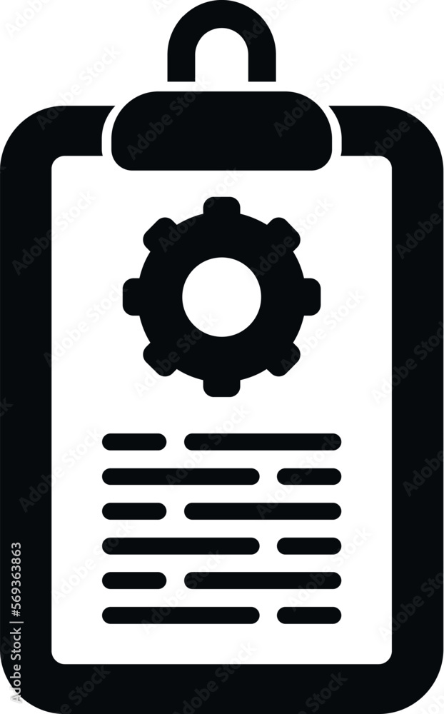 Poster clipboard help icon simple vector. business manual. report project
