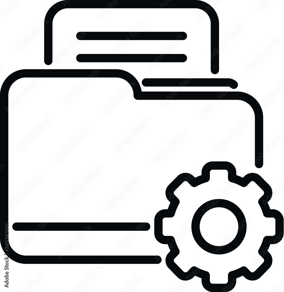 Poster folder technical document icon outline vector. manual page. report help
