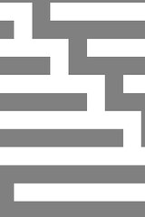 Fototapeta premium maze of gray lines over white, forming a stairs optical illusion