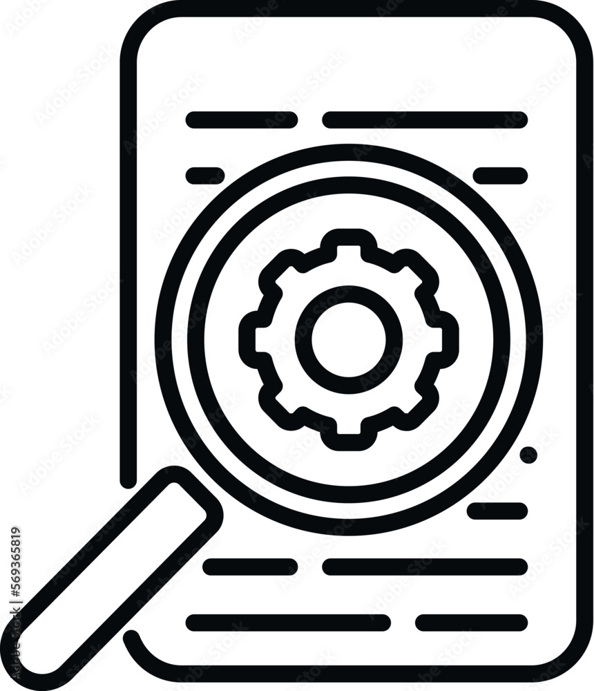 Poster data technical document icon outline vector. business manual. guide book