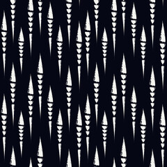 Hand drawn arrows pattern. Paint brush linear ornament. Ethnic backdrop. Tribal motif. Modern wallpaper. Ancient mosaic. Digital paper. Web design. Textile print. Seamless abstract. Vector work