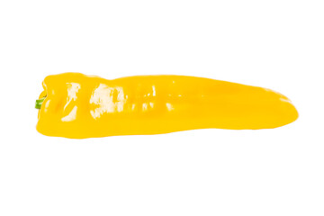 Fresh yellow capsicum sweet pepper isolated.